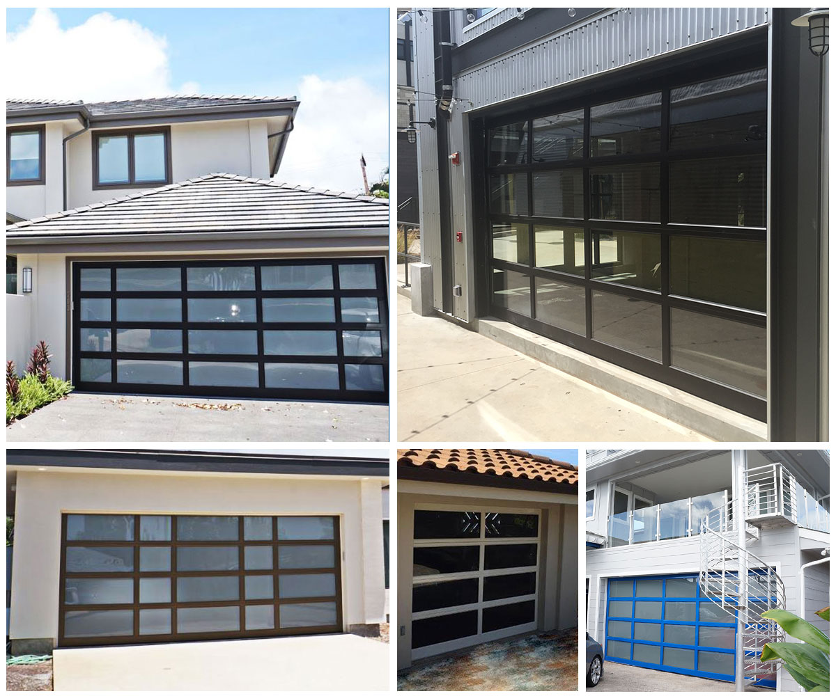 image of different aluminum garage doors by Raynor