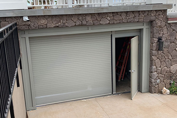 image of roll up and entry door for storage unit